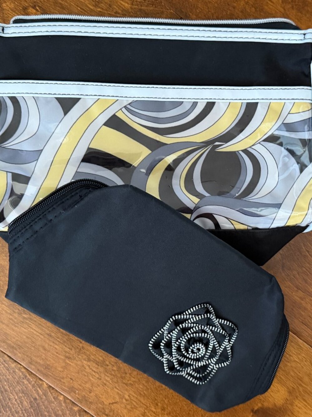 NEW Lancome Two Piece Cosmetic Bag Set